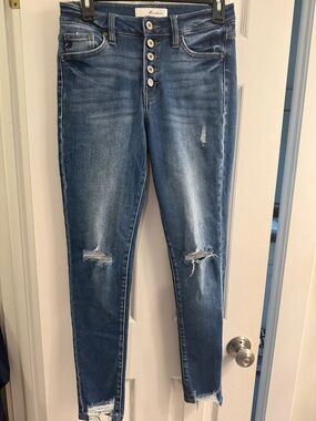 KanCan Medium Blue Distressed Skinny Jeans